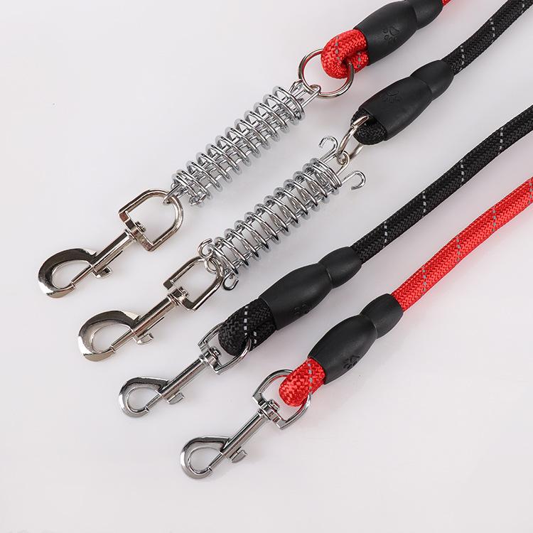 Pet Leash Dog Nylon Reflective Spring Explosion Proof Pulling Round Rope Pet Supplies