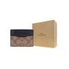Coach Card Case 10 Classic Coated Canvas And Leather Wallet Men Wallet Black Brown Khaki 58110-QBTN2