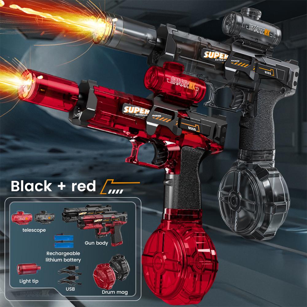 Electric Water Gun Pulse Water Gun Self-integrated Automatic Water-Absorbing Large-Capacity Lighting Children's Water Gun Toys