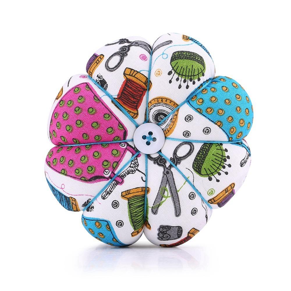 Needlework Wearable Pin Cushion Pumpkin Elastic Wrist Strap Sewing Needle Pad Needle Holder Hand Sewing