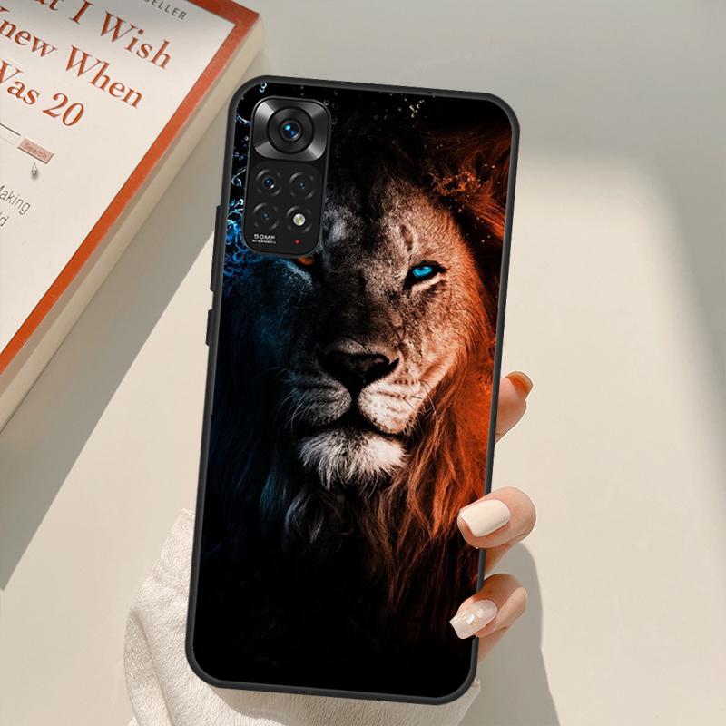 

Чехол King of jungle Lion для Xiaomi Redmi Note 11 10 9 8 Pro Note 11S 10S 9S 8T K50 K40 9A 9C 10A 10C Redmi Note 8T