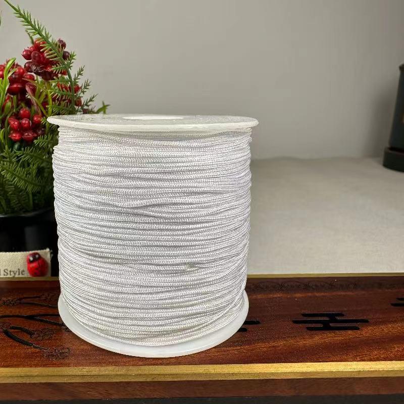 Jade Thread Hand Braided Rope 0.8mm for DIY Jewelry and Chinese Knot Necklace Crafting (Large Roll) No. 72, approx 100m