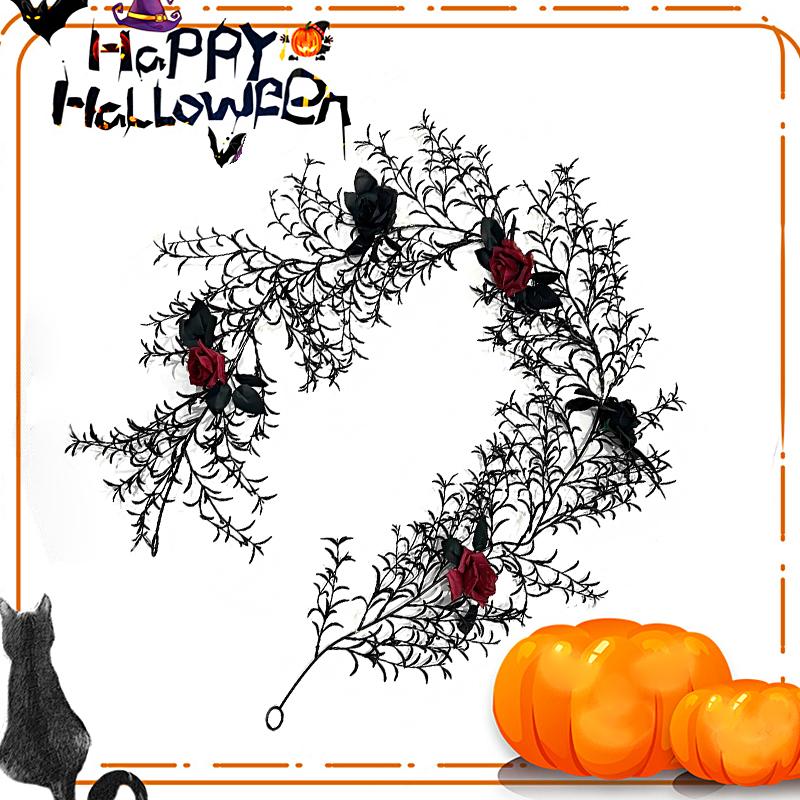 Halloween Artificial Tree Branches Decorative Hangings Ornament Simulated Rose Decoration Plastics Ornament 180cm