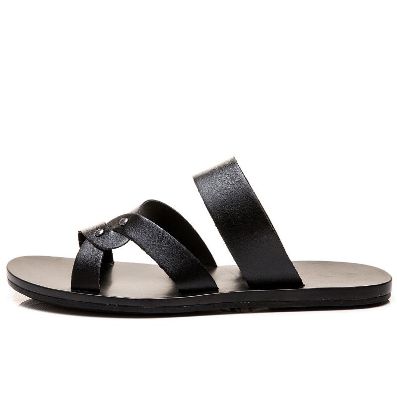 

Мужская обувь Модная летняя мужская обувь Винтажные итальянские балетки Повседневные нескользящие пляжные сандалии Кожаные шлепанцы Тапочки Балетки Сандалии 46