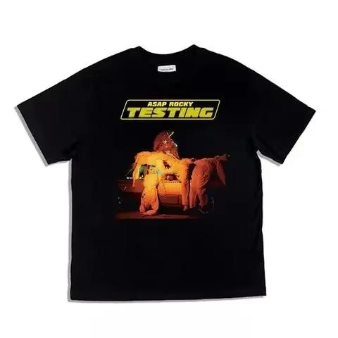 

Hip Hop Tshirt Singer Asap Rocky Rap TNG Theme Printed Pure Cotton Men and Women 4XL