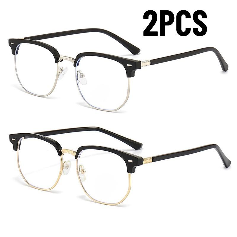 

Fashionable Ultra Light Half Frame Business Glasses, Classic Casual Unisex Anti Blue Light Glasses Suitable for Daily Commuting