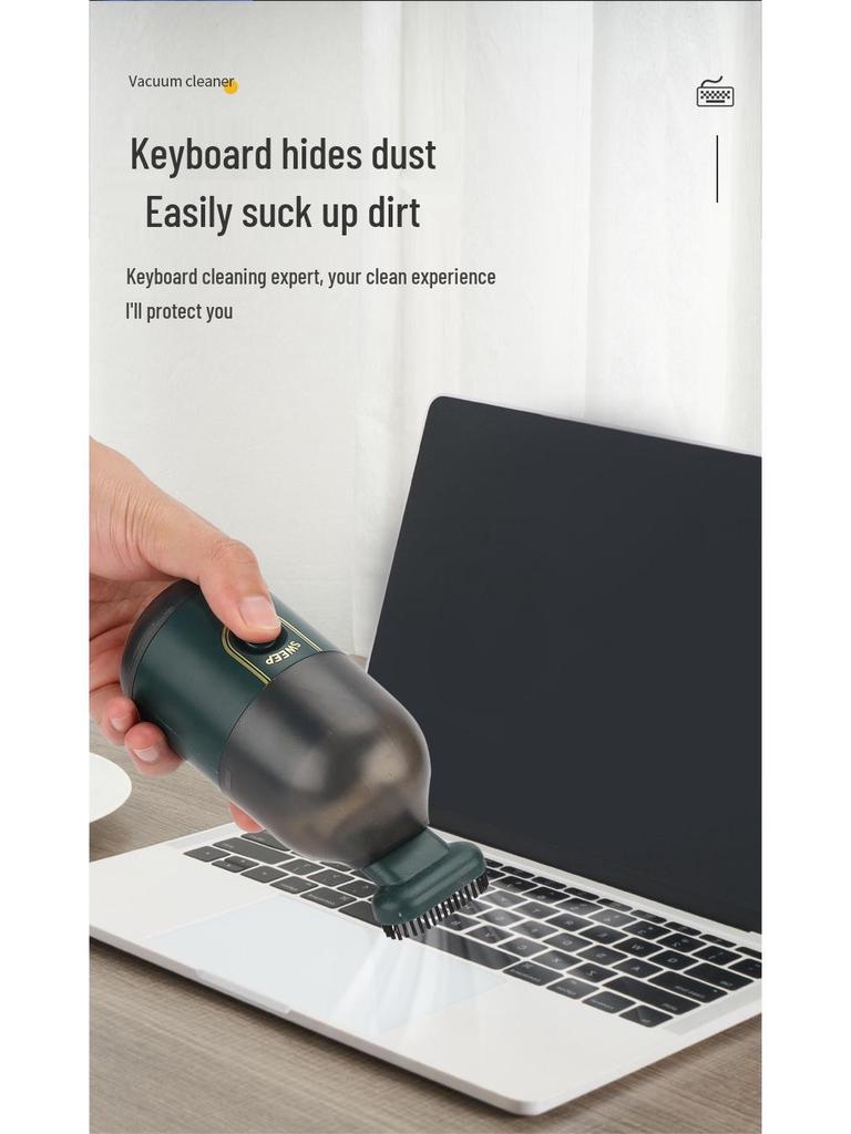 USB Rechargeable Mini Desktop Vacuum Cleaner for Eraser Crumbs and Keyboard Dust Removal
