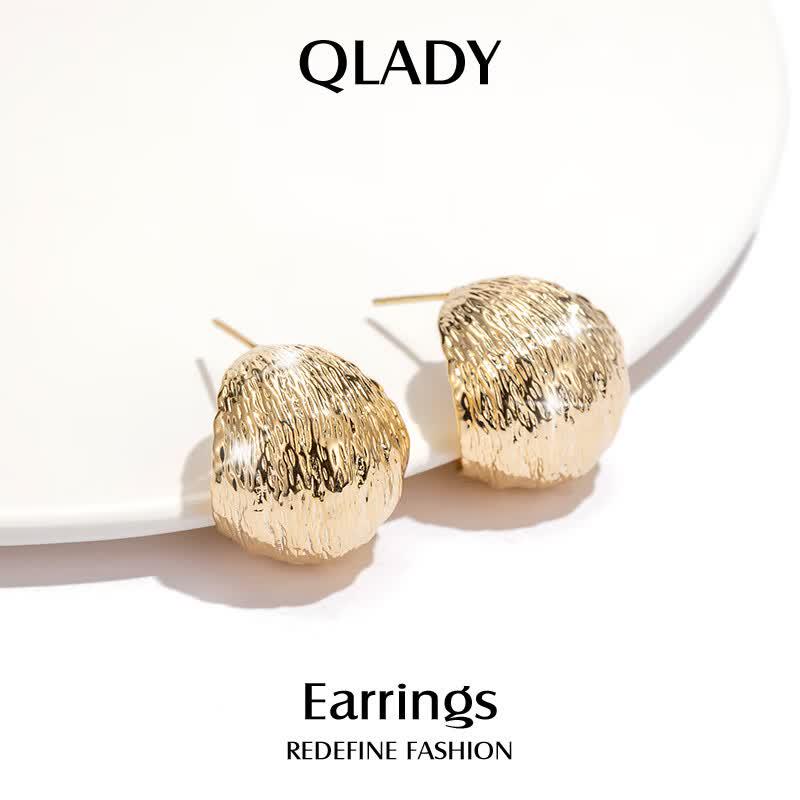 Qlady Elegant French Metal Earrings