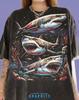 Vintage Weißer Hai 90er Grafik Comfort Colors® T-Shirt, Meeresliebhaber Retro Meeresriff Verblasste Natur Y2K Streetwear Geschenk,