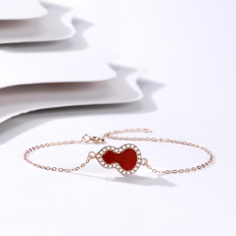 Gourd Bracelet Female Natal Fulu Red Rope Hand Rope Retro Agate Inlay