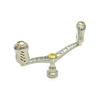 LIVRE Reel Wing100 Fino Knob for Daiwa (Titanium P + Gold G) Gold / Silver