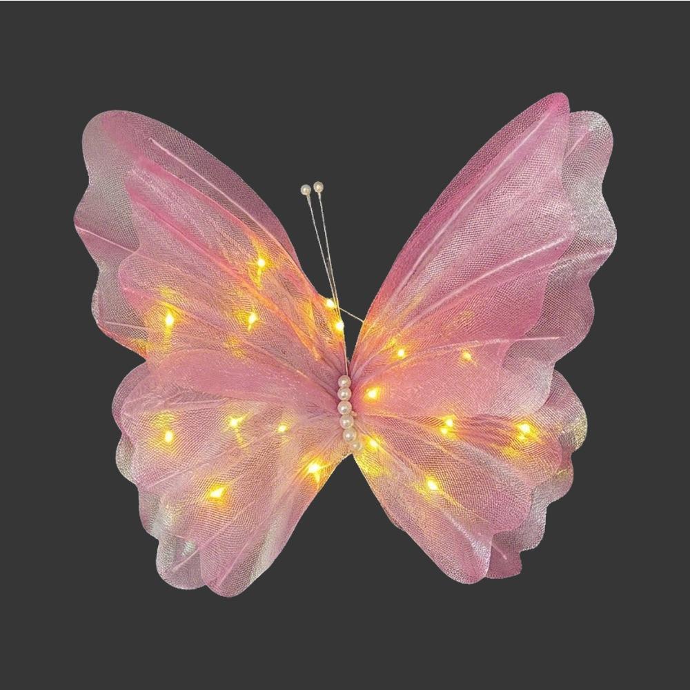 50CM Butterfly Strip Light Silk Material Luminous Decoration Sparkling Yarn Flower  Spring Party
