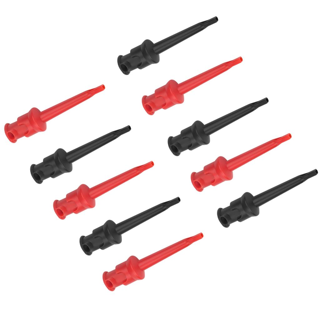 10pcs P5002 Multimeter Test Hook   Grabbers for SMt SMD IC D20 Cable Welding (Black&Red)