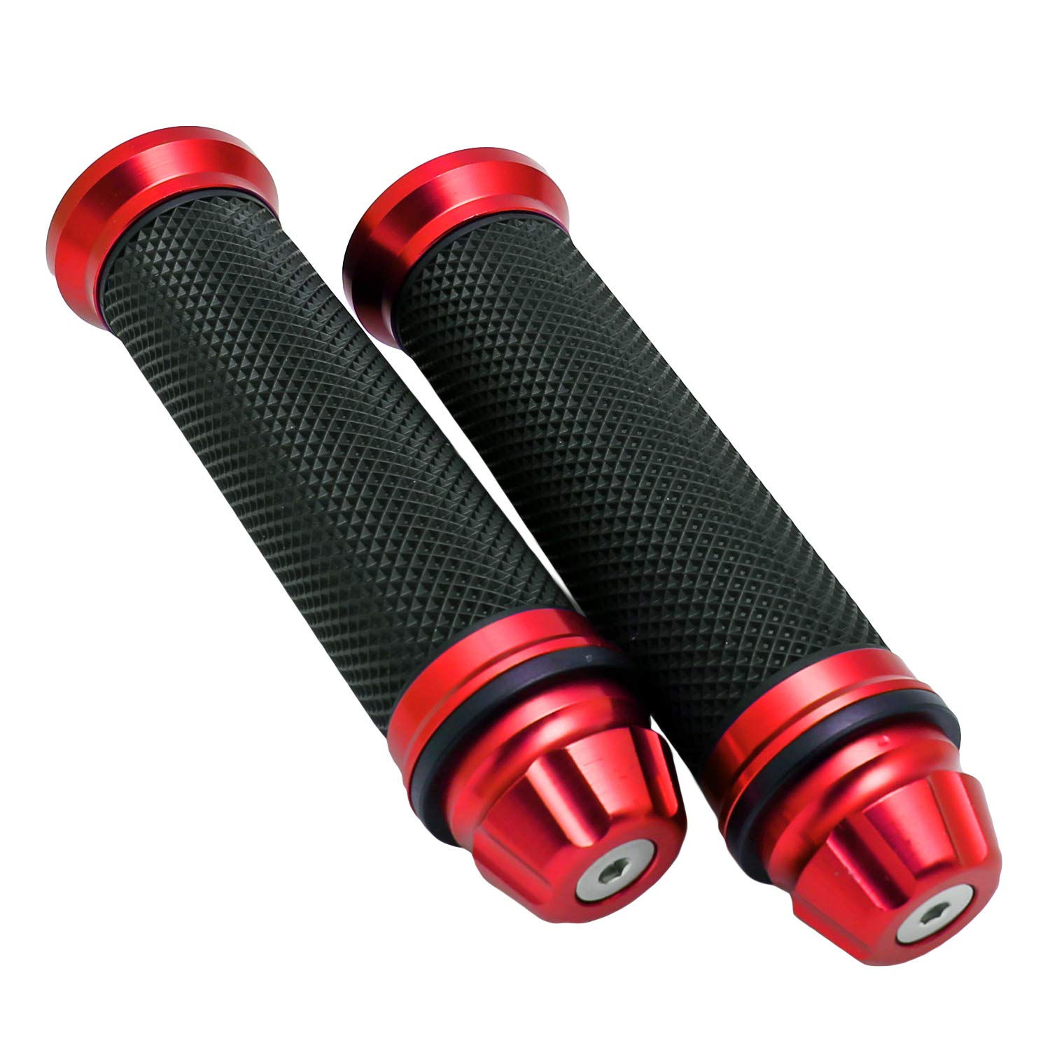 

nakira 341 Grip! Bike Grips with Custom Bar End, Aluminum Handle, 0.9 inch (22.2 mm) Diameter, For Motorcycles, (Red) красный