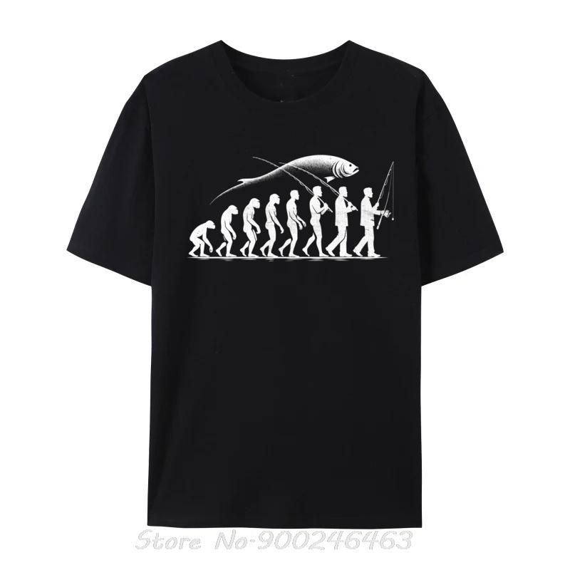 Evolution Fishing Fish Trout Angler Fisherunisex Bass Anglers Tshirts For Unisex Cotton Tops Cotton Fitness T Shirt Oversized Tees