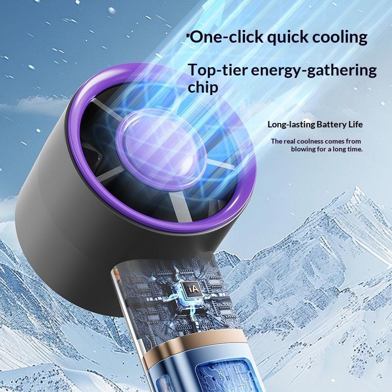 Portable Usb Rechargeable Handheld Fan With Phone Holder Low Noise Strong Airflow Suitable For Office Outdoor And Commuting Use