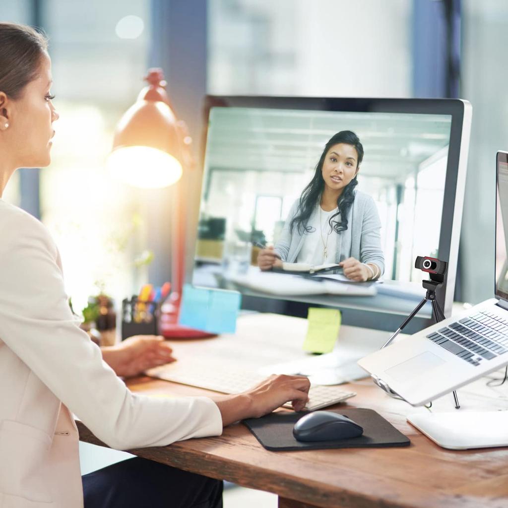 Mini Tripod for Webcam and Phone, 12.4 inch Metal Extendable Webcam Stand with Phone Holder, Small Tripod for Desk