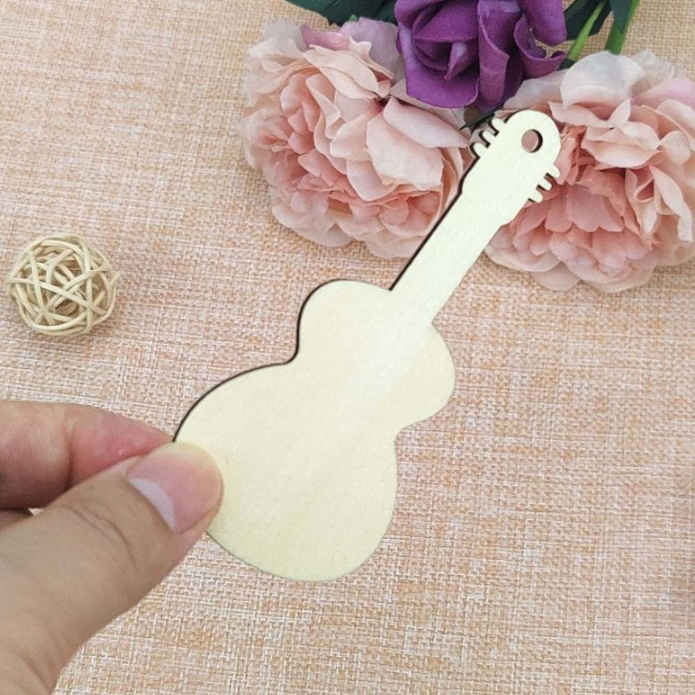 20pcs with Hanging Hole Unfinished Cutouts Guitar Shaped Gift Tags  for Home Party Decor