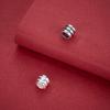 S925 Sterling Silver Striped Spacer Barrel Beads for DIY Beading, Crystal Bracelet, Rope Bracelet, Necklace Accessories.