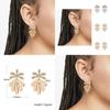 Fashionable Women's Leaf Earrings Alloy Plated Design Ideal For Gift Giving