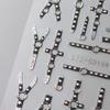 5D Goth Punk Nálepky na nehty Vypouklé proužky Třpytivé Decals na nehty Černý obvaz Samolepicí posuvníky Halloweenské dekorace