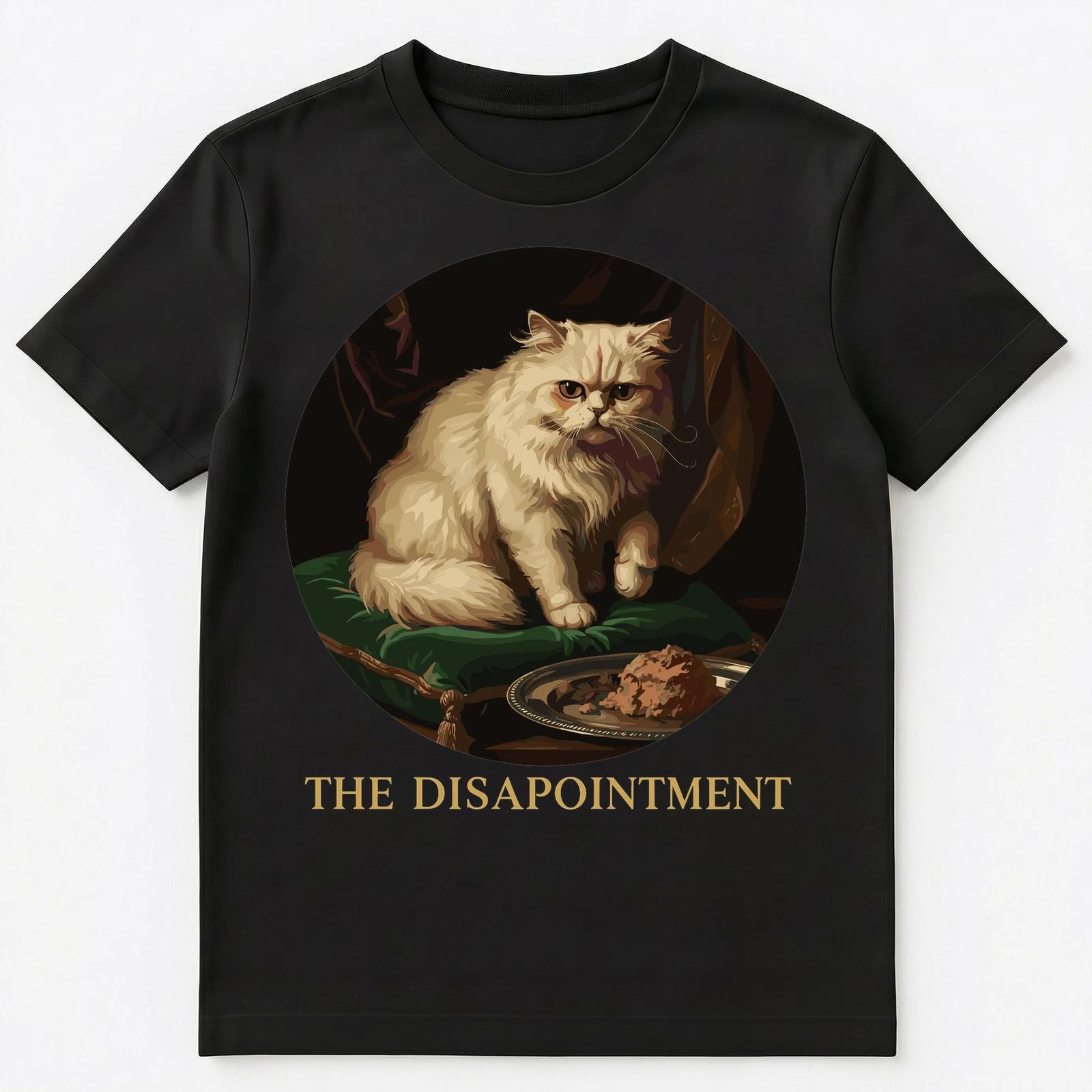 Fussy Cat Lover Disappointed Feline Foodie Animal Humor Unisex T-Shirt 2XL