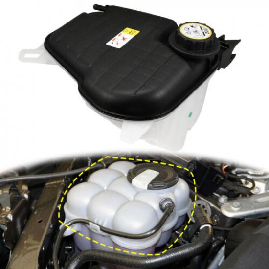 Pack (1) Car Coolant Radiator Reservoir Tank With Cap For Jaguar XJ 2013-