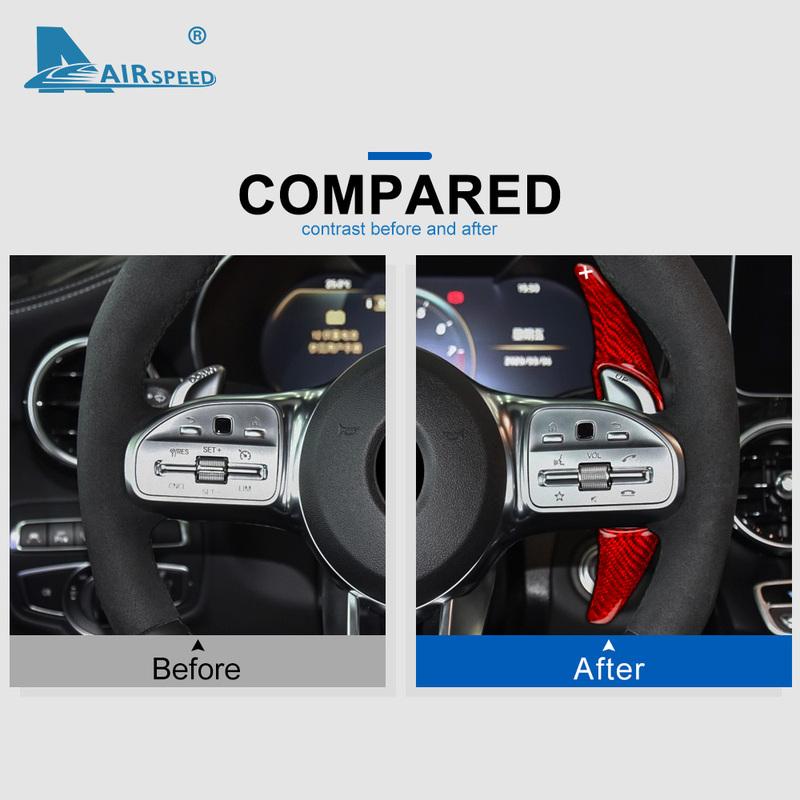 Carbon Fiber Car Steering Wheel Shifter Paddle for Mercedes Benz AMG C63 W205 E63 W213 C43 A45 G63 S63 GLA45 GLS63 Accessories