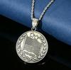 Vintage Retro Alloy Round Brand Commemorative Pendant Hip Hop Style Personality Trend Jewelry Can Be