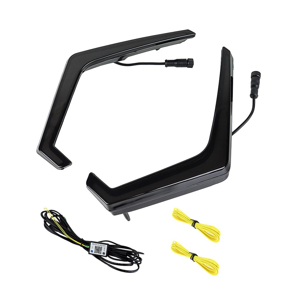 LED RGB Grille Lights Turn Signal Fang Accent For Polaris RZR XP 1000 Turbo 2019-22