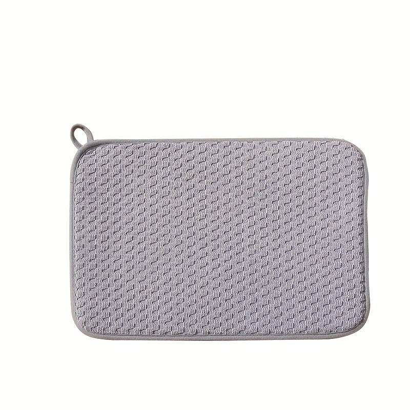 1 шт. Коврик для сушки посуды из микрофибры, впитывающий, подставка под горячее, нескользящий, термостойкий, дренажный коврик, коврики для сушки в шкафу, кухонные и ванные коврики 40*30cm/15.75*11.81inch серый