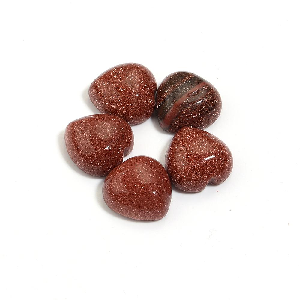 5pcs/lot 10mm 25mm Natural Stone Cabochon Agate Tiger Eye Opal Heart Shape Cabochon Beads For DIY Charms Ring Necklace Accessory