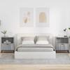 Nightstand Set of 2 Grey Sonoma 49 x 36 x 61 cm Particleboard