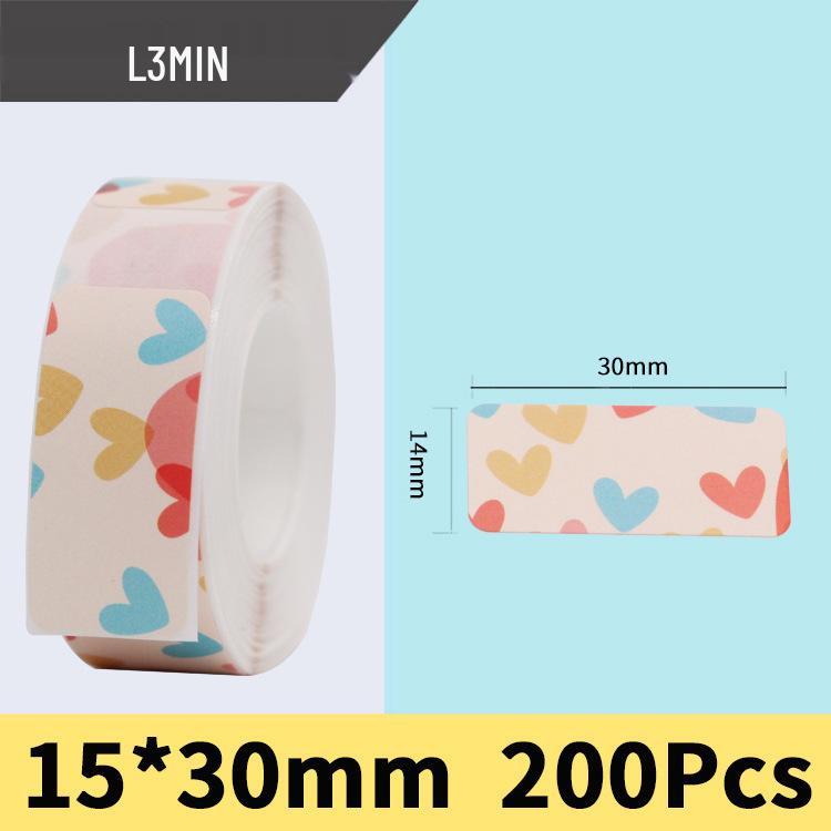 Small Roll Colored D30 Label Printing Paper, L12*40, L11P11P15 Stickers