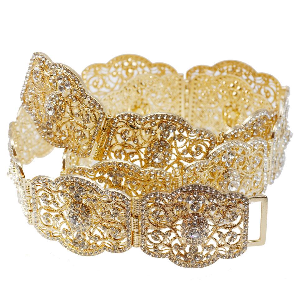 Chic Crystal Women Belt Wedding Dress Waist Chain Belt Bride Jewelry Hollow Jewelry