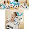 Adorable Rabbit Plush Long Pillow Soft Toy Ideal Gift For Girls In Pink And Blue Colors