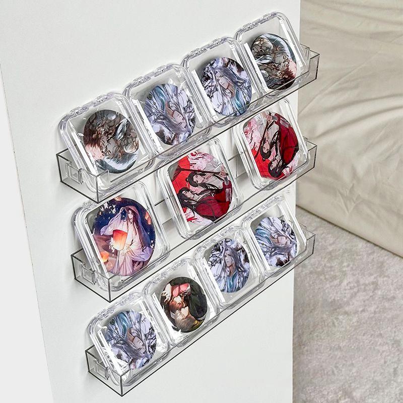 Self-adhesive Storage Rack Glasses Storage Holder Acrylic Wall Hanger Desktop Ornament Display Rack Wall Mounted Racks