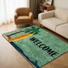 Summer Beach Surfboard Flannel Rug Welcome Doormat Non-slip Soft Floor Mat for Entryway Bathroom Living Room Home Decor Carpet