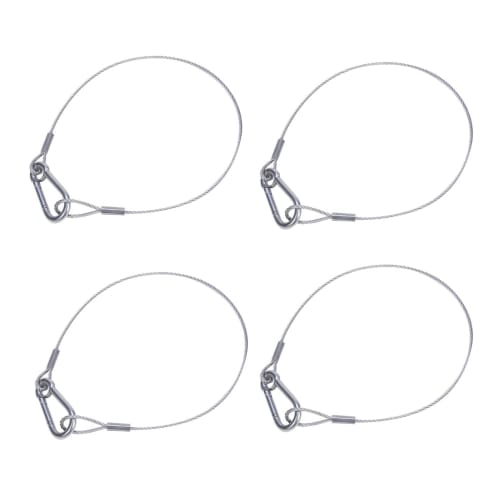 DFsucces Security Wire, Fixed Wire, Cable, Anti-Tip, Fall Prevention, 40kg Weight Capacity, for Stage Lighting, Display, Hanging, Set of 4 (0.5m Long)