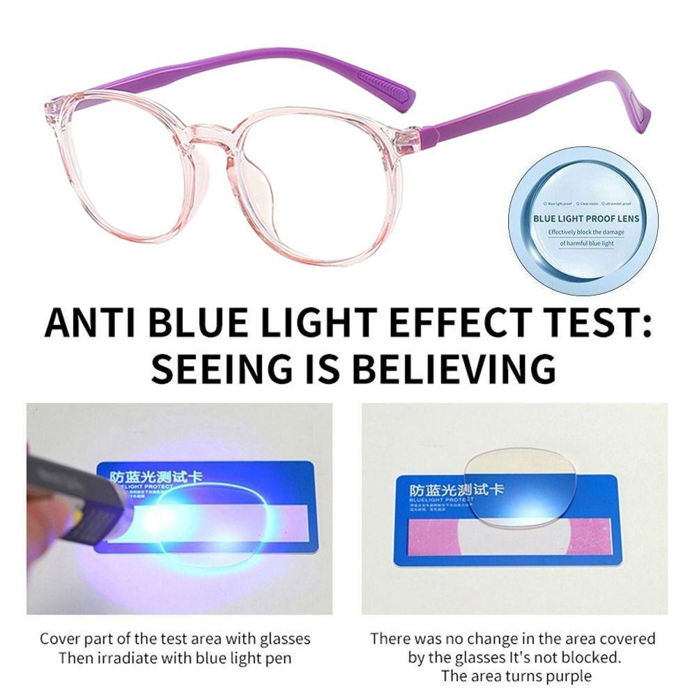 Kinder Blaulichtfilternde Brille Silikonrahmen Klare Gläser für Computer-Gaming Sicherheitsbrille Mädchen Junge