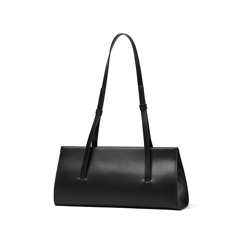 Genuine Leather Baguette Shoulder Bag Women
