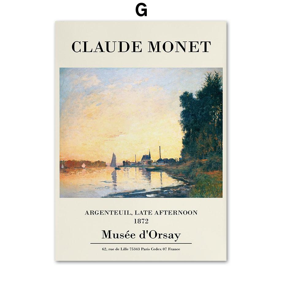 Van Gogh Claude Monet Abstract Vintage Wall Art Canvas Painting Nordic Posters And Prints Wall Pictures For Living Room Decor
