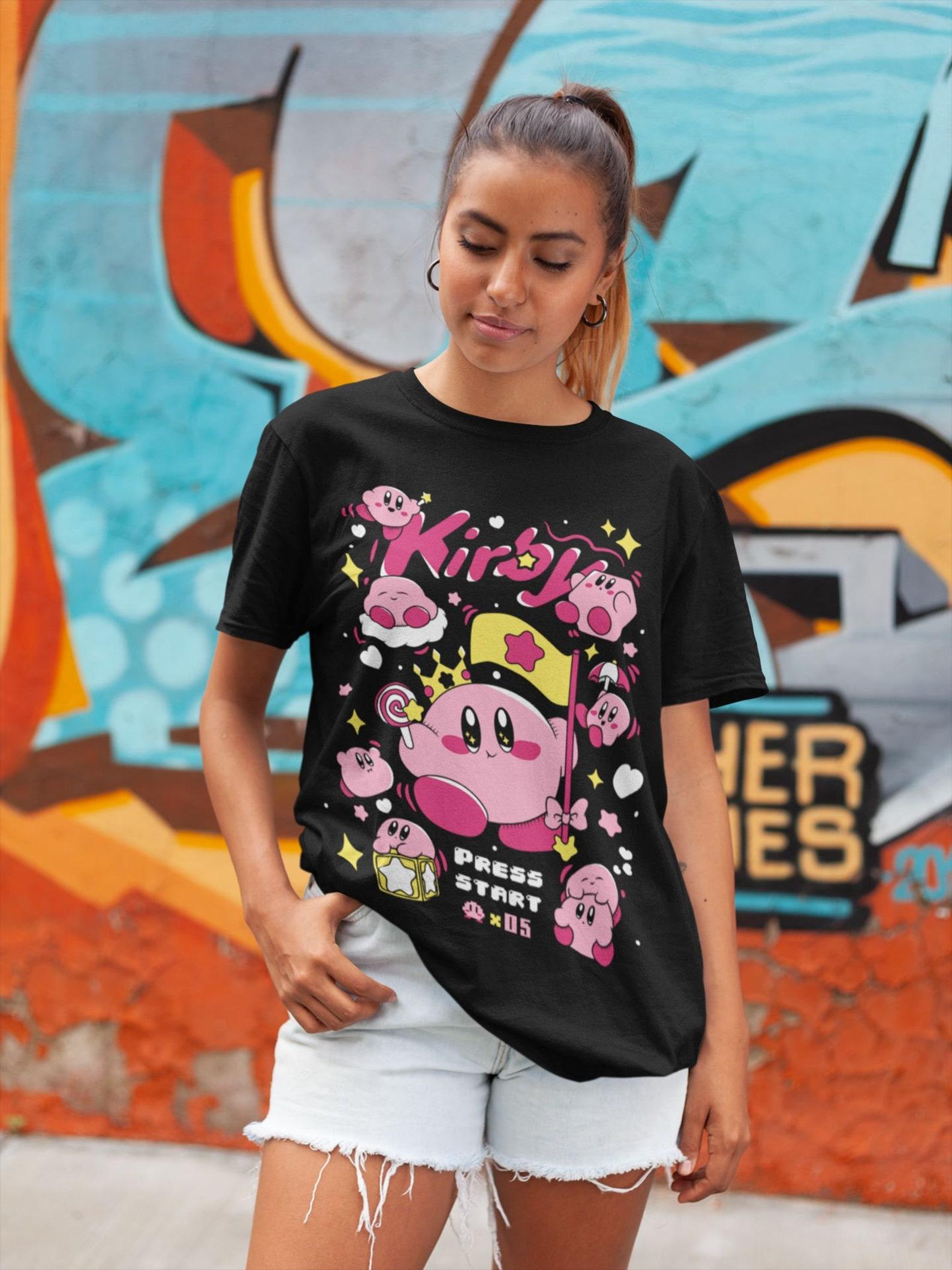 Kirby Face Classic Retro Gaming Premium Unisex T-shirt Inactive S