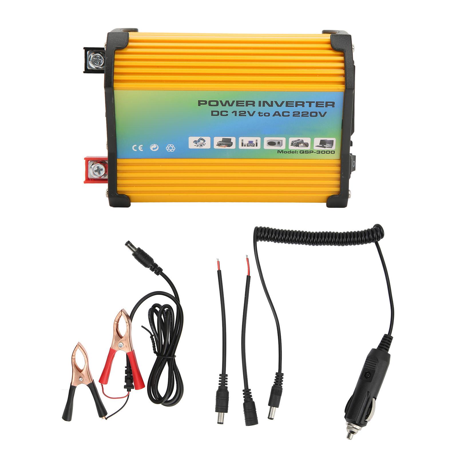 300W Modified Wave Inverter ABS Dual USB DC12V to AC110V Vehicles Power Inverter for Cars Outdoor жёлтый