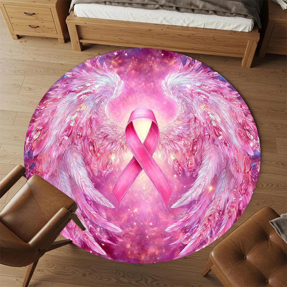 1PC awareness angel wings Office Round Area Rug, Under Office Chairs Bedroom Living Room Home Decor, Carpet for Office -1110151