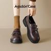 Augustine Platform Loafers Women's 2025 Summer New Muffin British Style Brown Small Leather Shoes Jk Single Shoes