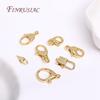 Trendy 7 Styles 18K Gold Plated Lobster Clasp Hooks Connector For Making Necklace Bracelet DIY Chain Jewelry Materials Wholesale