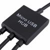 Micro USB OTG Hub Expansion Dock: One-to-Three Splitter with Power Supply for Mobile and Tablet.