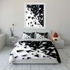 Black And White Geometric Fragments Bedding Set For Kids Luxury Gift 3Pcs Digital Print Comforter Set Soft Comfortable