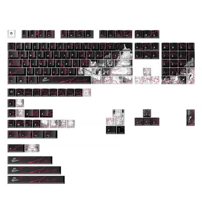 146PCS Keycaps CherryProfile Graffiti Mechanical Keyboard Keycap Set DyeSubbed For Mechanical Keyboard Switches